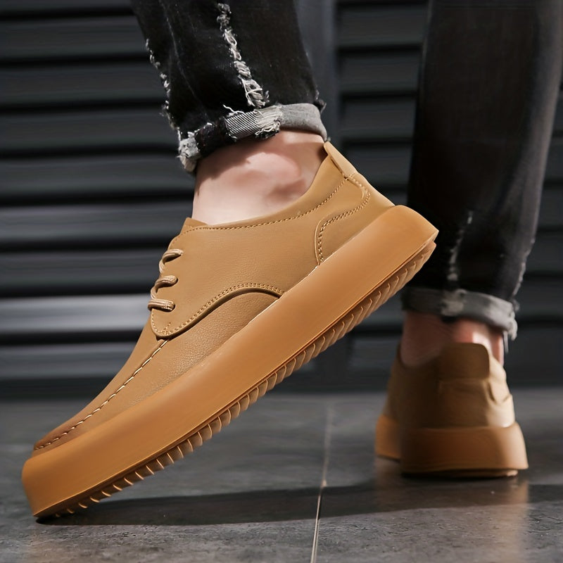 Men's Outdoor Lace Up Sneakers, Casual Walking Shoes