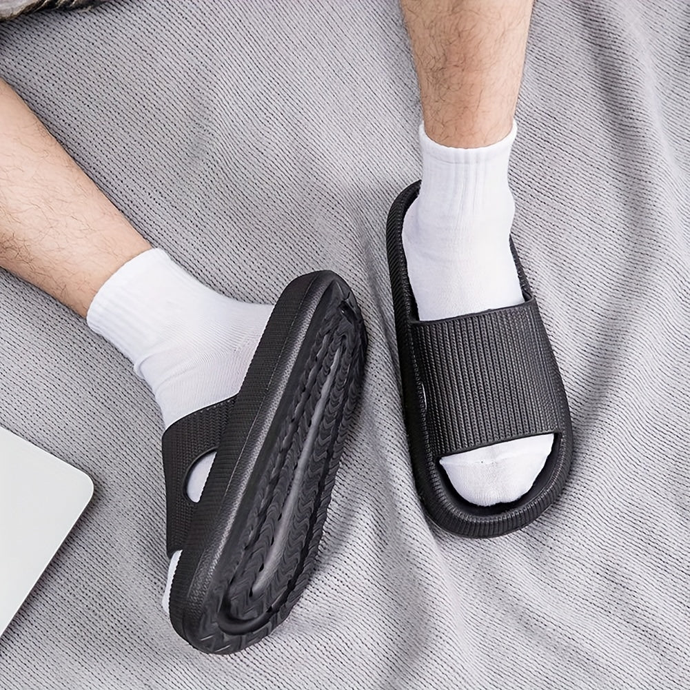 Men's Non Slip Platform Slides Comfortable Pillowy Slides
