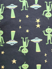 Toddler Boys Alien Embroidered Pajama Set Long Sleeve Top & Pants Sleepwear