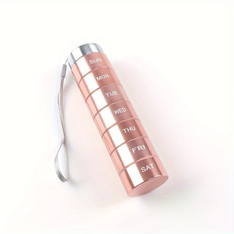 7pcs Metal Pill Organizers Stackable Waterproof Travel Pill Box