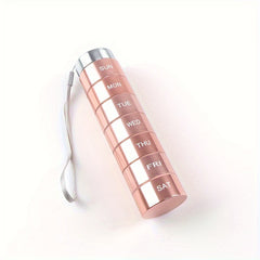 7pcs Metal Pill Organizers Stackable Waterproof Travel Pill Box