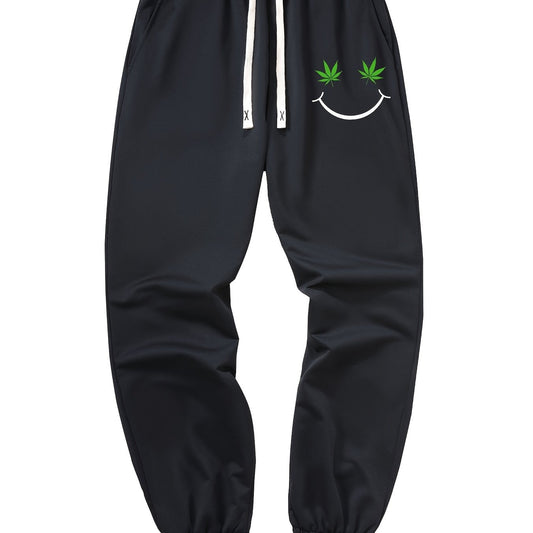 Casual Smile Loose Fit Drawstring Pants for Men