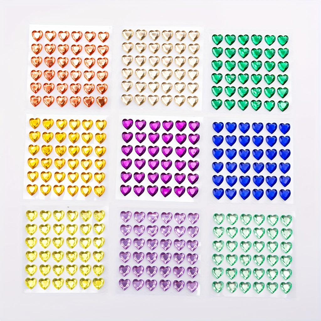 10mm Love Diamond Makeup 3D Sticker Self-adhesive Nail Art Phone Crystal