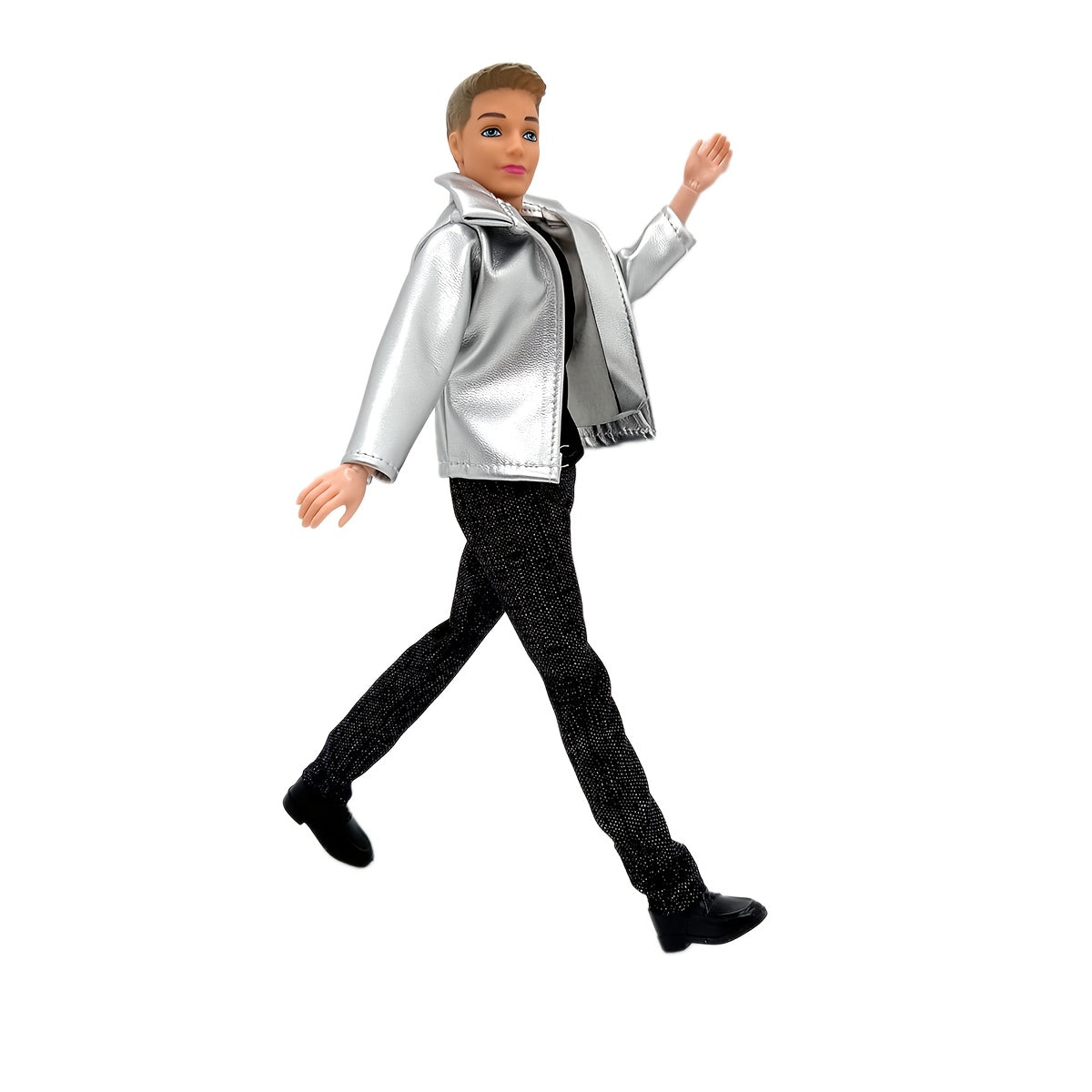 Jointed Male Doll with Three-Piece Clothing Set and Shoes