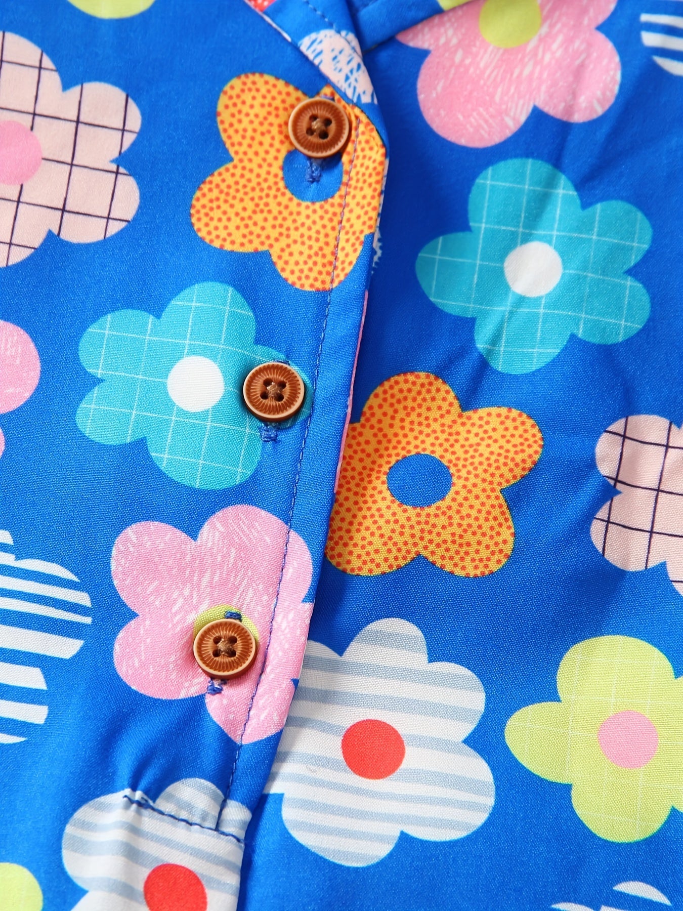 Girls' Floral V Neck Casual Shorts Jumpsuit Kids Spring Summer Fall Romper