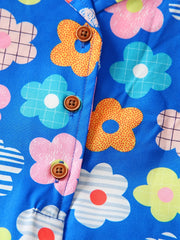 Girls' Floral V Neck Casual Shorts Jumpsuit Kids Spring Summer Fall Romper