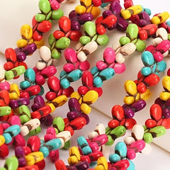 38-Piece Butterfly Turquoise Beads Set 15x20mm - 0.6-0.8in