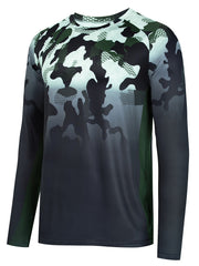 Men's Tie Dye Long Sleeve Motorcycle T-shirt