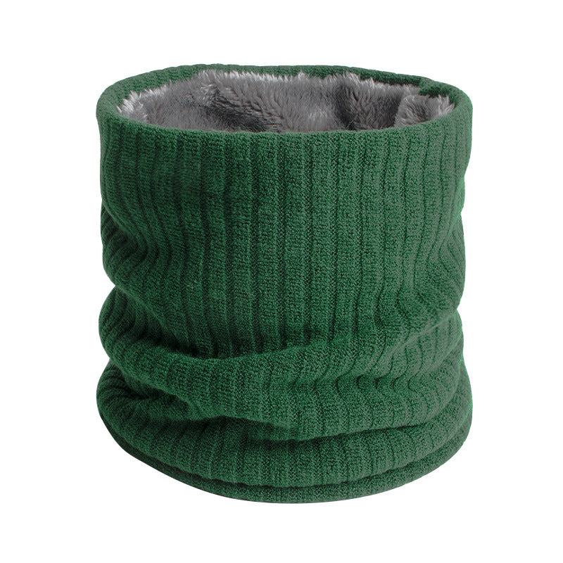 Unisex Thickened Neck Guard Wool Muffler Autumn Winter Plus Velvet