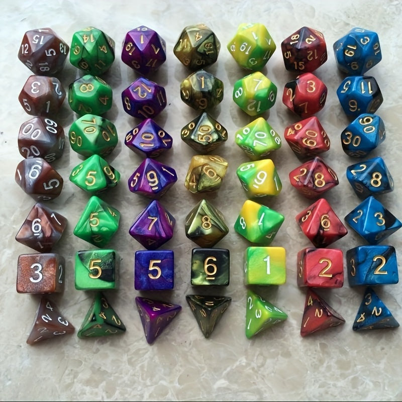 7pcs Digital Dice Set Durable For Table Games Role Playing