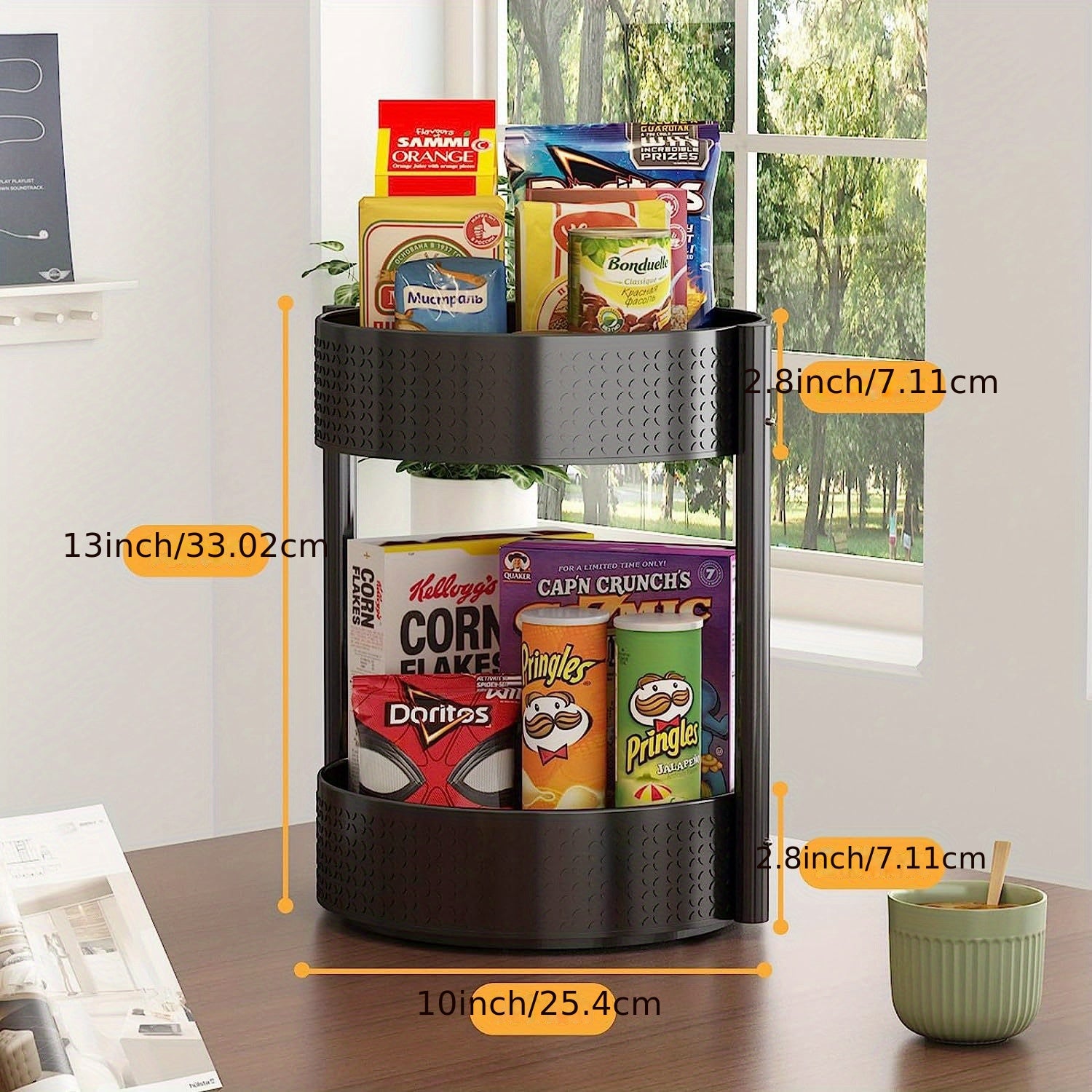1pc Turntable Organizer Spice Spinner - Rotating Spice Rack Holder