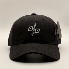 Sunshine Embroidery Baseball Cap Solid Cotton Adjustable Dad Hats