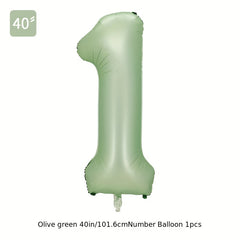 40 Inch Olive Green Aluminum Foil Balloon for Kids Birthday Party