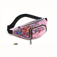 Women's Double Pocket Waist Bag with Adjustable Strap