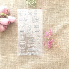 Silicone Transparent Stamp for Coffee Milk Tea Spoon Gift DIY