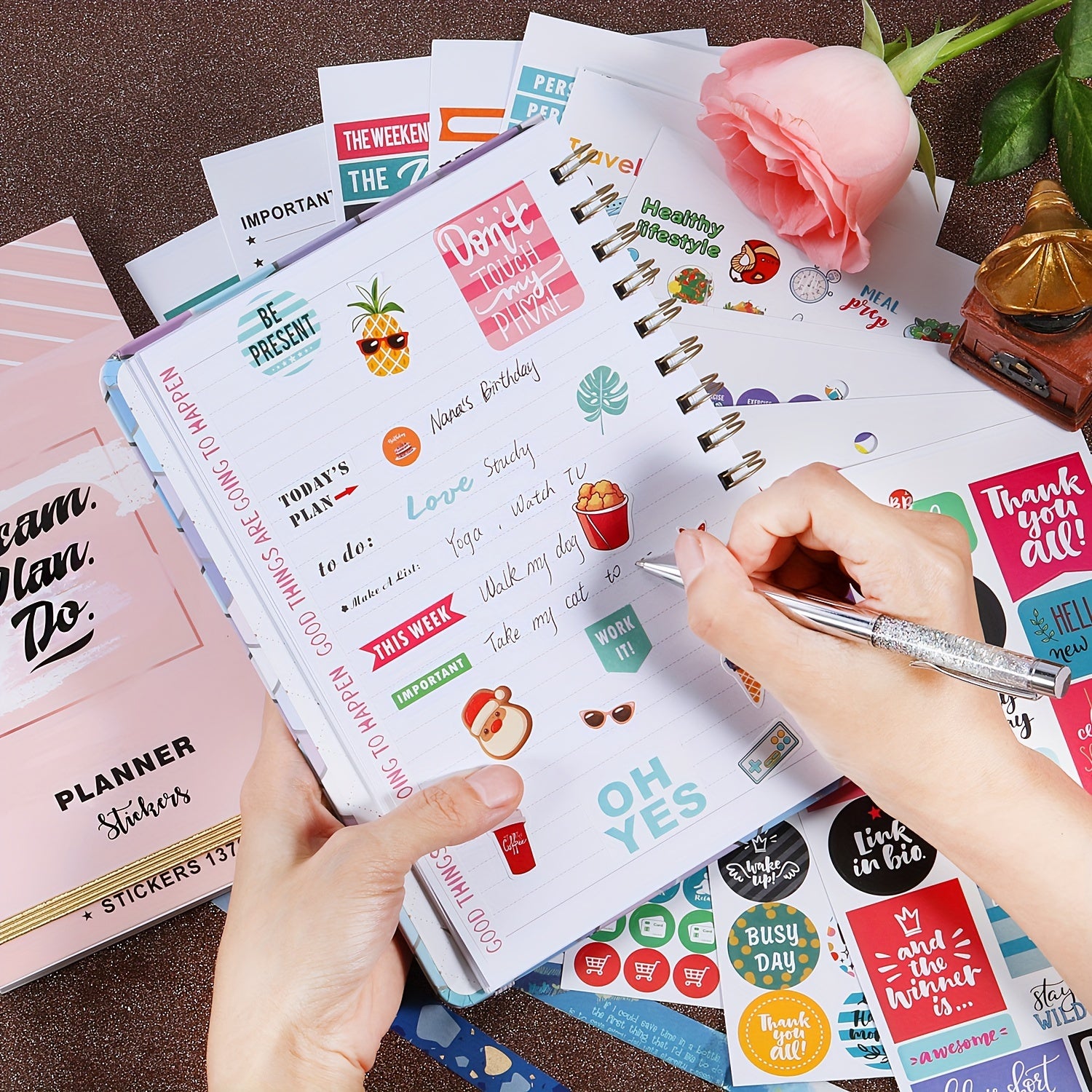 Fun Planner Sticker Pack - 28 Pages of Easy Peel Stickers