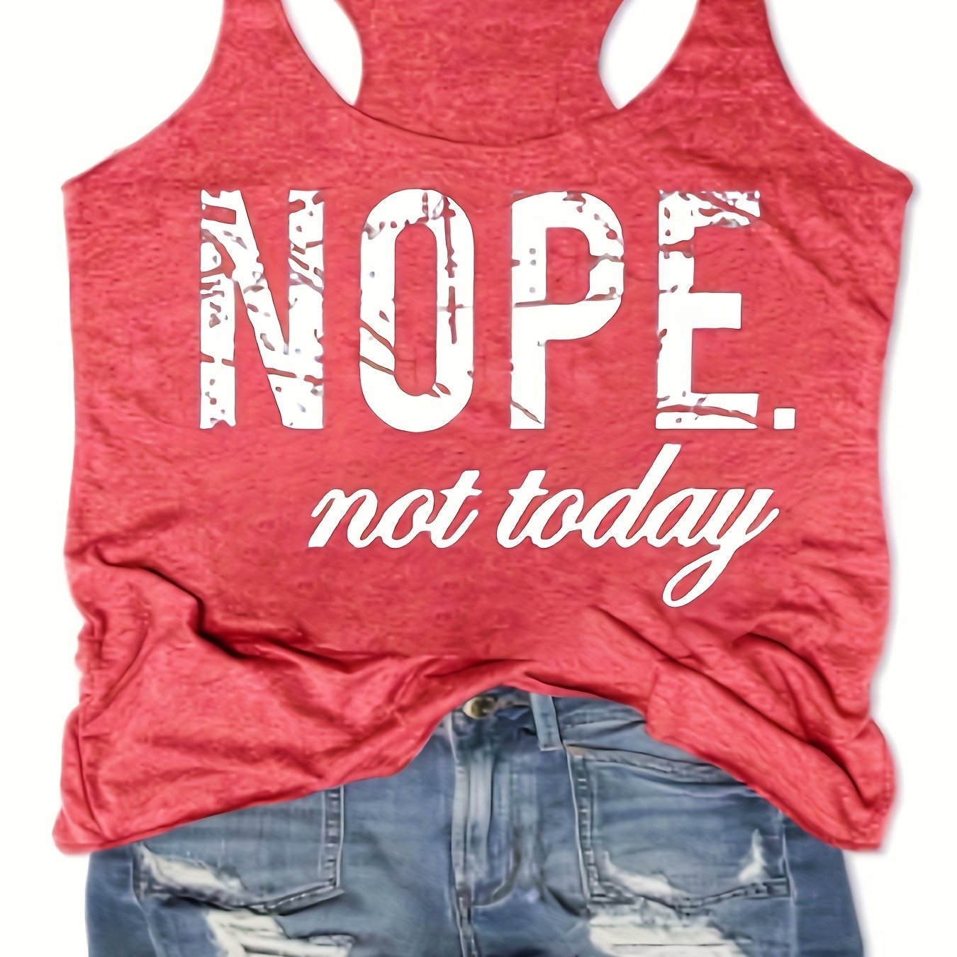 Letter Graphic Casual Sports Tank Top Summer Printed Sleeveless Shirts