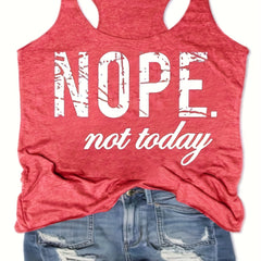 Letter Graphic Casual Sports Tank Top Summer Printed Sleeveless Shirts
