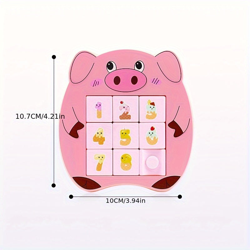 Kids Magnetic Sliding Puzzle Educational Game with Cartoon Animals