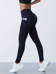 High Waist Slimming Yoga Pants Stretchy With Pocket Women's Activewear