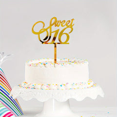 Sweet 16 Cake Insert Birthday Cake Decoration