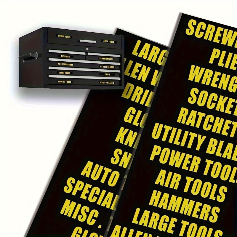 36 Piece Toolbox Label Sticker Set - Organize Your Toolbox In Style