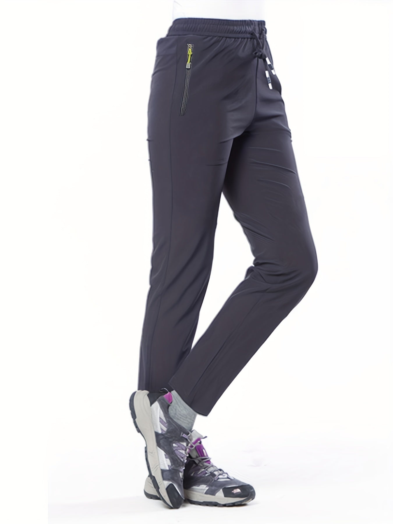Quick Dry Hiking Pants Women Zip Pocket Outdoor Sports