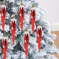 6pcs Spiral Thread Christmas Tree Decorations for Family Party