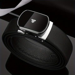Men's Leather Auto Buckle Belt Top Cowhide Business Belt