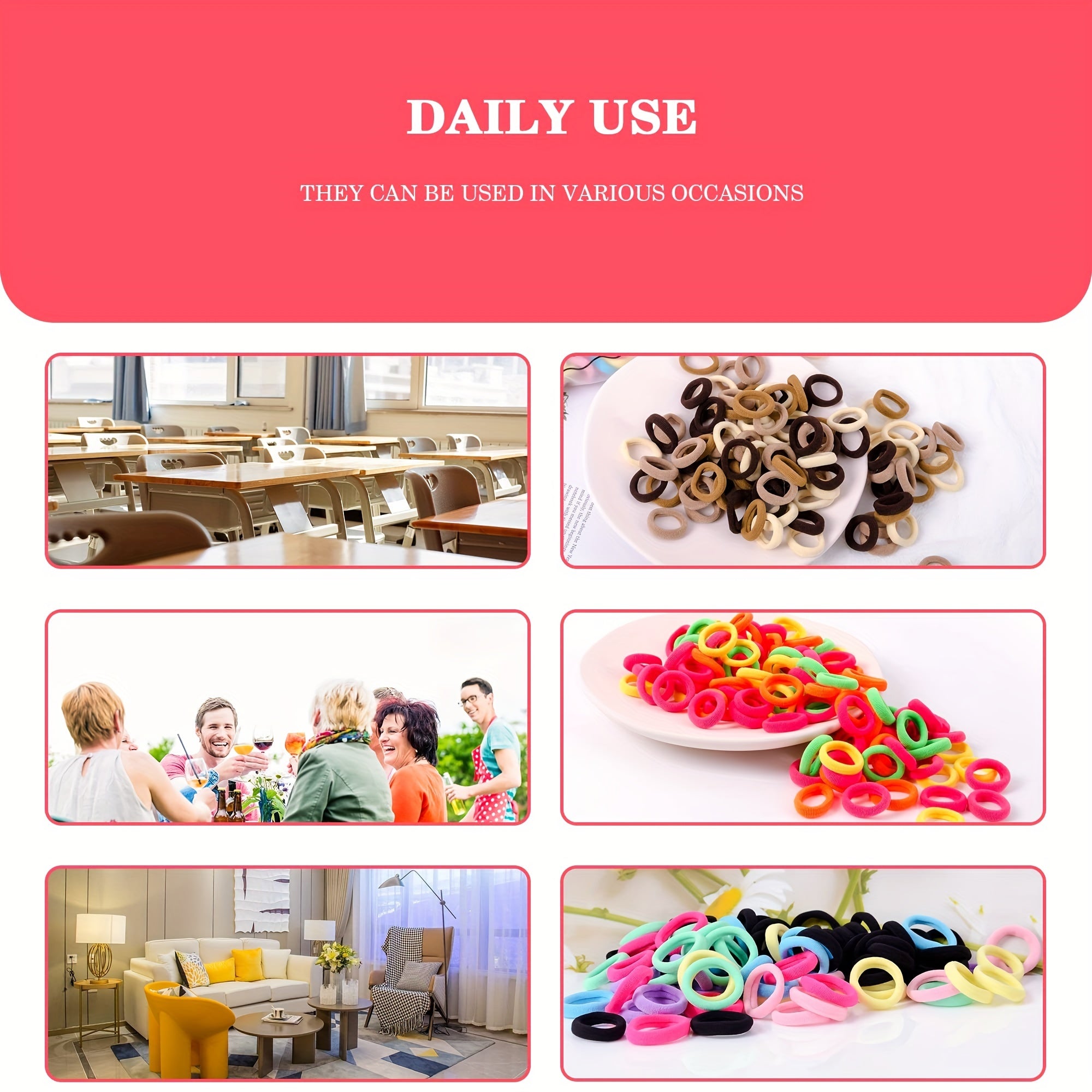 400pcs Baby Girls Hair Ties Elastic Hair Bands Hair Accessories