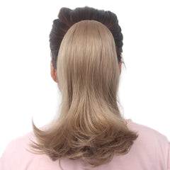Blonde Curly Ponytail Extension Hairpiece Short Bun Extensions Accessories