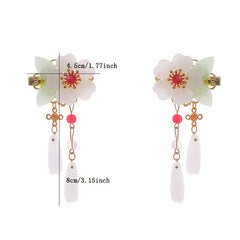 Ancient Hanfu Hair Clips Chinese Style Flower Tassel Hair