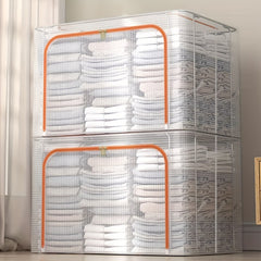 Transparent Clothes Storage Box Foldable Clothes Blanket Organizer Waterproof