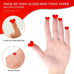 Red Heart Stickers 1404pcs 2 Styles Reusable & Self Adhesive