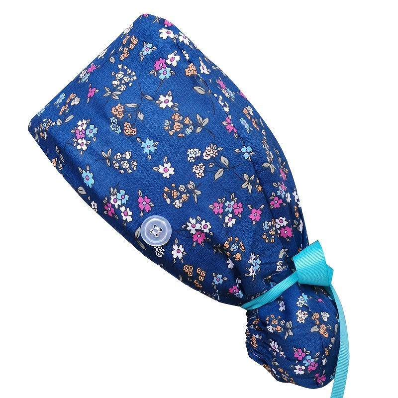 Adjustable Cotton Nurse Cap Elastic Scrub Caps Working Hats