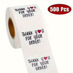 500pcs Thank You Order Sticker DIY Small Business Shop Packing Bag