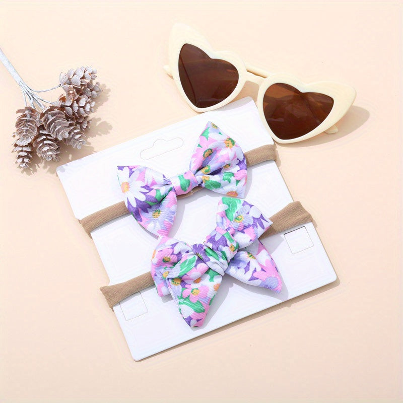Kids Outdoor Headwear Set with Sunglasses & Bow Hair Bands