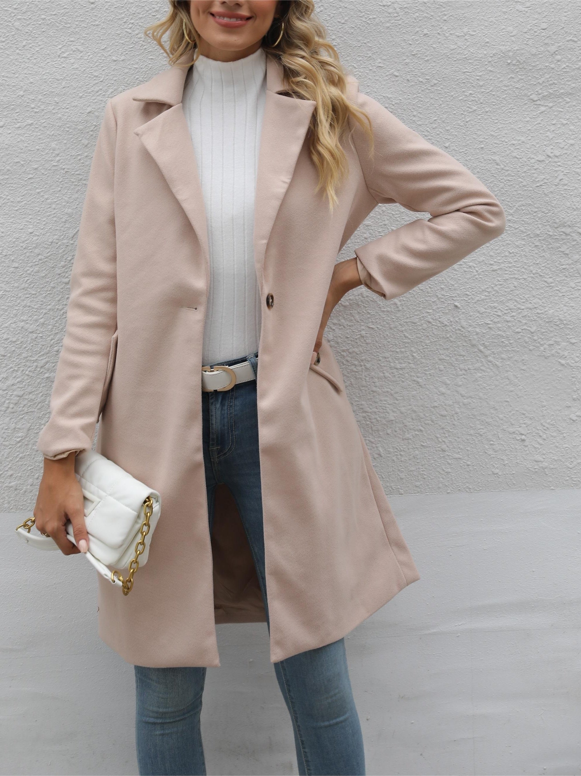 Slim Fit Blazer Coat Long Sleeve Loose Blazer