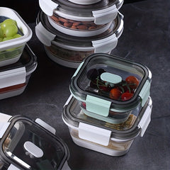 2 Collapsible Food Storage Containers w/ Lid & Air Vent Stackable
