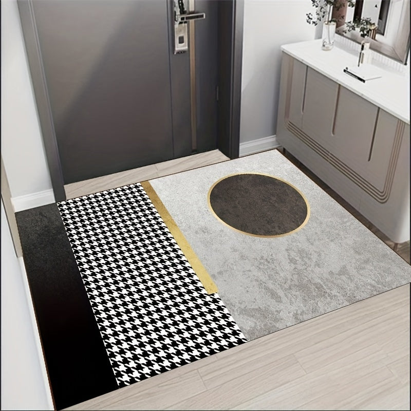 Abstract Modern Area Rugs Soft Light Dirty Resistant Geometric Pattern Mat