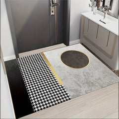 Abstract Modern Area Rugs Soft Light Dirty Resistant Geometric Pattern Mat