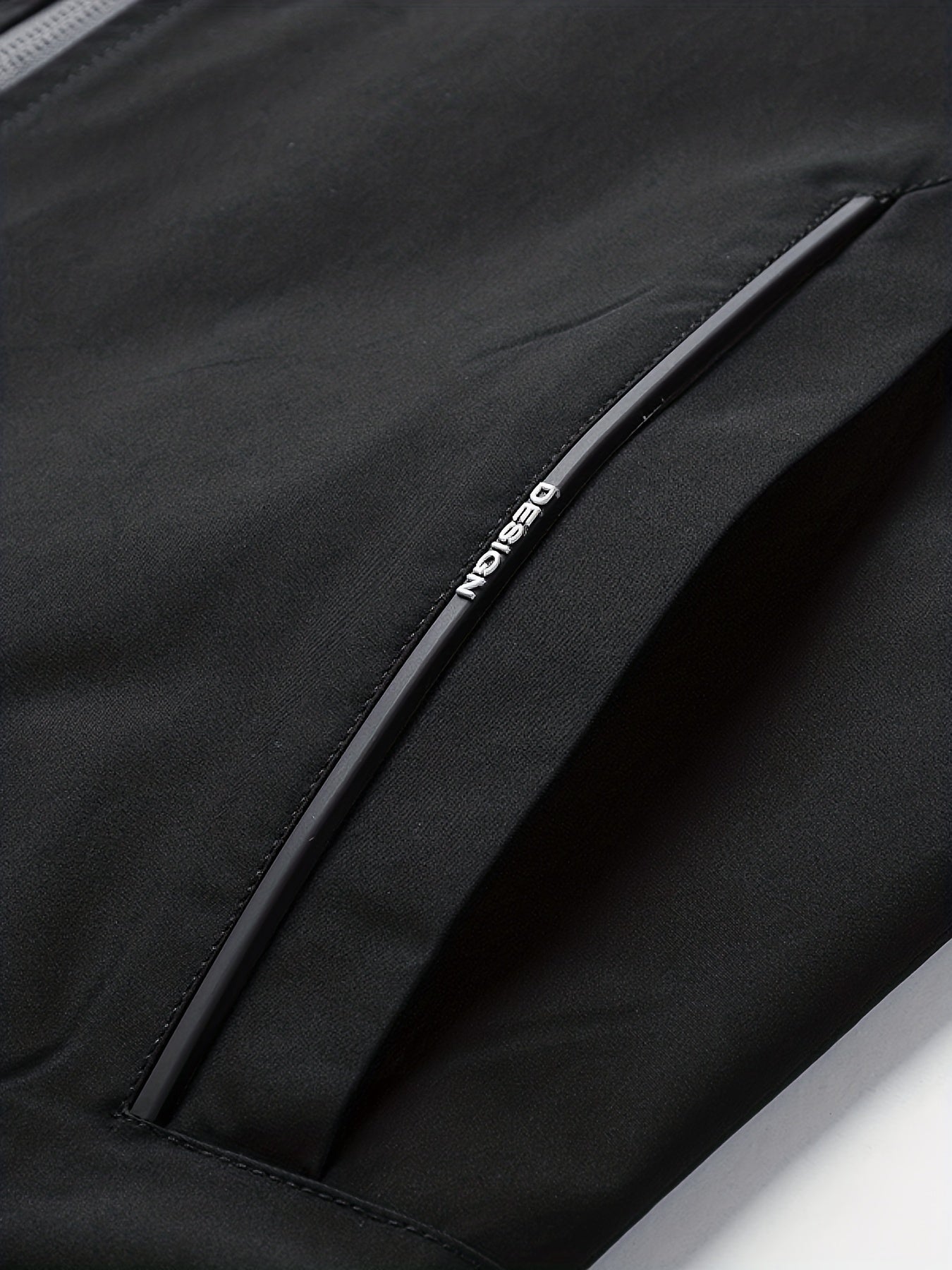 Men's Casual Zip Up Solid Jacket For Spring Fall