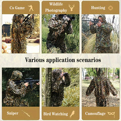 Lightweight 3D Leafy Camouflage Set Outdoor Camouflage Ghillie Suit
