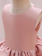 Girls Double Layer Sleeveless Princess Puffed Dress For Kids