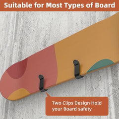 Horizontal Snowboard Wall Mount Clips, Snowboard Storage Rack