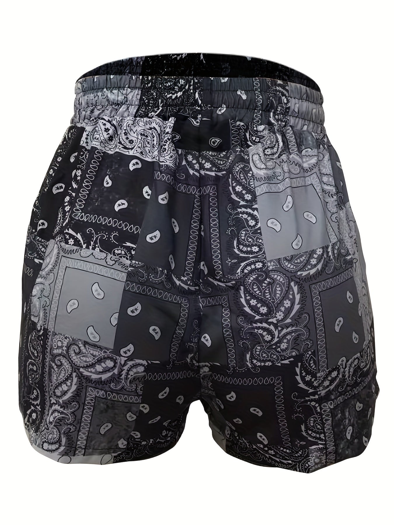Boho Paisley Print Drawstring Shorts for Women