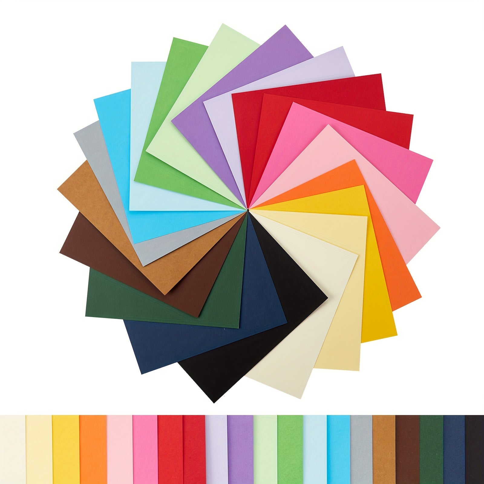 100 Sheets Colored Cardstock 20 Rainbow Colors 220gsm DIY Art Students Paper