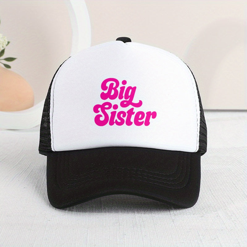 Kids Mesh Baseball Cap with Letter Embroidery