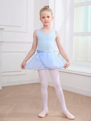 Girl's Sleeveless Dancing Suit Exercise Skirt for Kids
