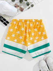 Star And Stripe Pattern Print Men s Swim Trunks Quick Dry Beach Shorts